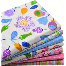 iNee Floral Fat Quarters Quilting Fabric Bundles for Quilting Sewing Crafting, 18 x 22 inches, Floral