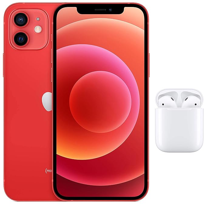 New Apple iPhone 12 (64GB) - (Product) RED with AirPods with Charging Case