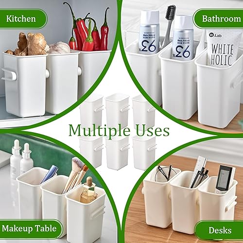 Miniatura 7 de Organizador de puerta de refrigerador de 6 piezas, contenedores de plástico para puerta lateral con cierre lateral, sin BPA, contenedores