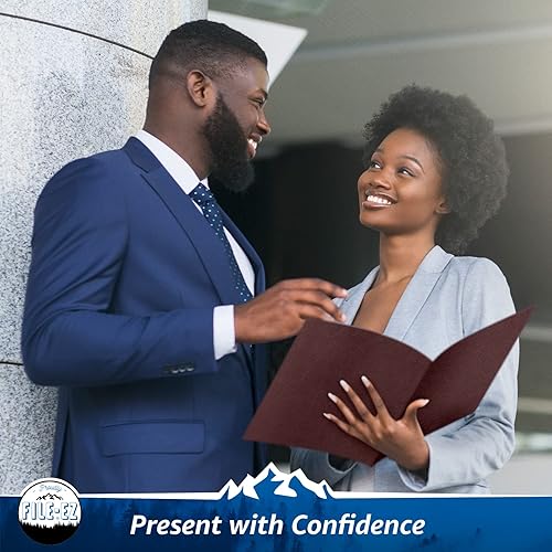 Vista 54 de File-EZ - Carpetas de dos bolsillos, Rojo