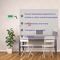 Vista 6 de Thermostat Lock Box with Key Thermostat Lock Box Large Thermostat Cover with Lock Universal Clear Thermostat Guard for Thermostats on Wall Fits