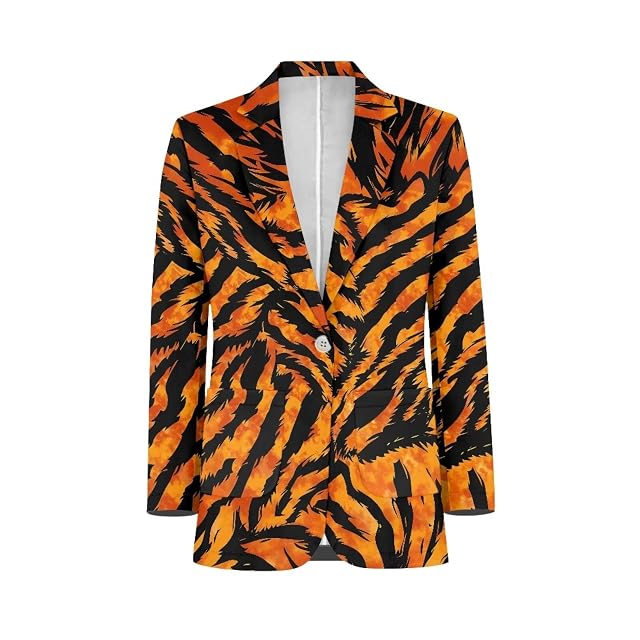 Womens One Button Casual Blazers Lapel Lightweight Suit Jackets Long Sleeve Sports Coat with Pocket
