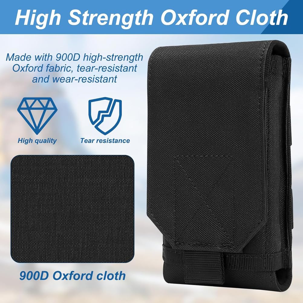 Pochette Universal Mobile, Holster Phone Ceinture Sac de téléphone Portable Étui Nylon Cell Holder pour Hommes et Femmes Randonnée, Travail, Camping en Plein air,ACU