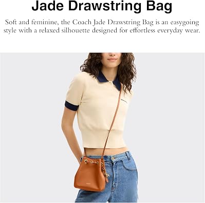 Coach Women's Leather Jade Drawstring Bucket Bag