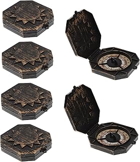 LIOOBO 6 Peças Bússola De Natal Bússola Festa Bússola Prop Bússola De Bolso De Metal Brindes De Natal Para Crianças Pirata Baú De Tesouro Brinquedo Direção Bússola Mapa De Mercadorias