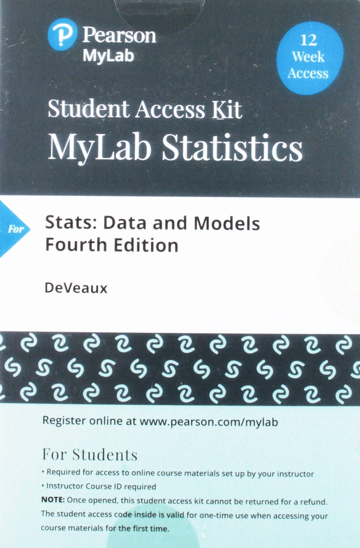 MyLab Statistics with Pearson eText -- Student Access Card -- for Stats: Data and Models 12 Weeks Oregon