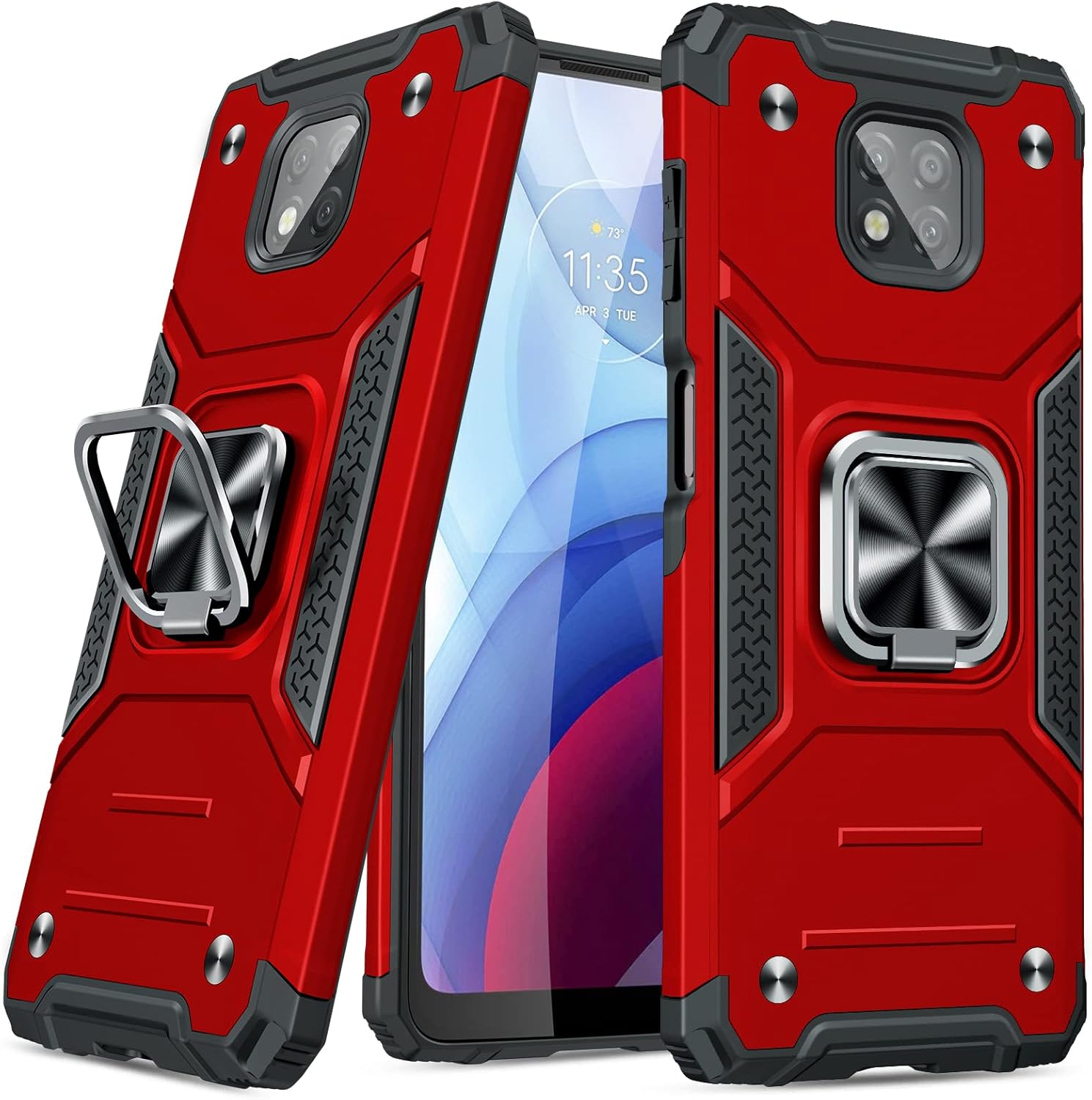 JAME Case for Moto G Power 2021, Military-Grade Drop Protection, Protective Phone Cases, with Ring Kickstand Shockproof Bumper Case for Moto G Power 2021, Turquoise : Cell Phones & Accessories