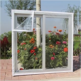 Window Insulation Kit Window Insulation film,Winter windshield Bookshelf dust curtain Sealed insulation tarpaulin Reusable and disassembled customizable (Color : Clear,Size : 1.8x2.5m)