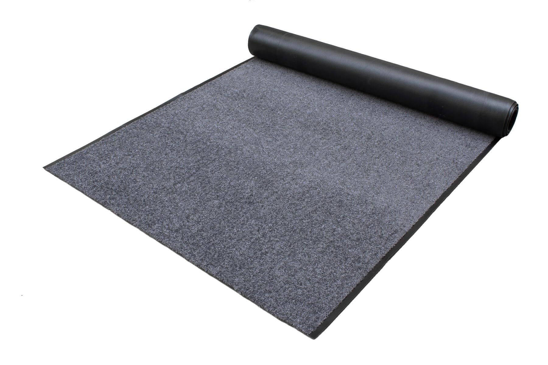 Primaflor Schmutzfangläufer Clean | 90 x 150 cm | Grau | Meterware | 100 % Polyamid, 9 mm Gesamthöhe, rutschhemmender Vinyl-Rücken, zuschneidbar für Eingang, Flur und Büro