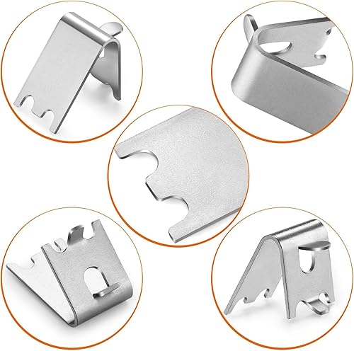 Miniatura 2 de HK 920158 Clip para estante del congelador, soporte para estante del refrigerador del refrigerador, clips de hebillas cuadradas de repuesto, ganchos