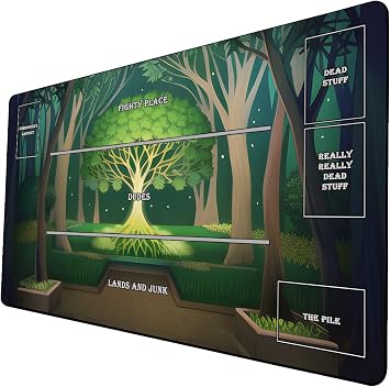 AI Painting TCG Playmat - MTG Trading Card Game Mat with Zones, 24x14 Inches Original Playmats, Smooth Surface for Rubber Collection - Fantasy Dark Vampire Lotus-226
