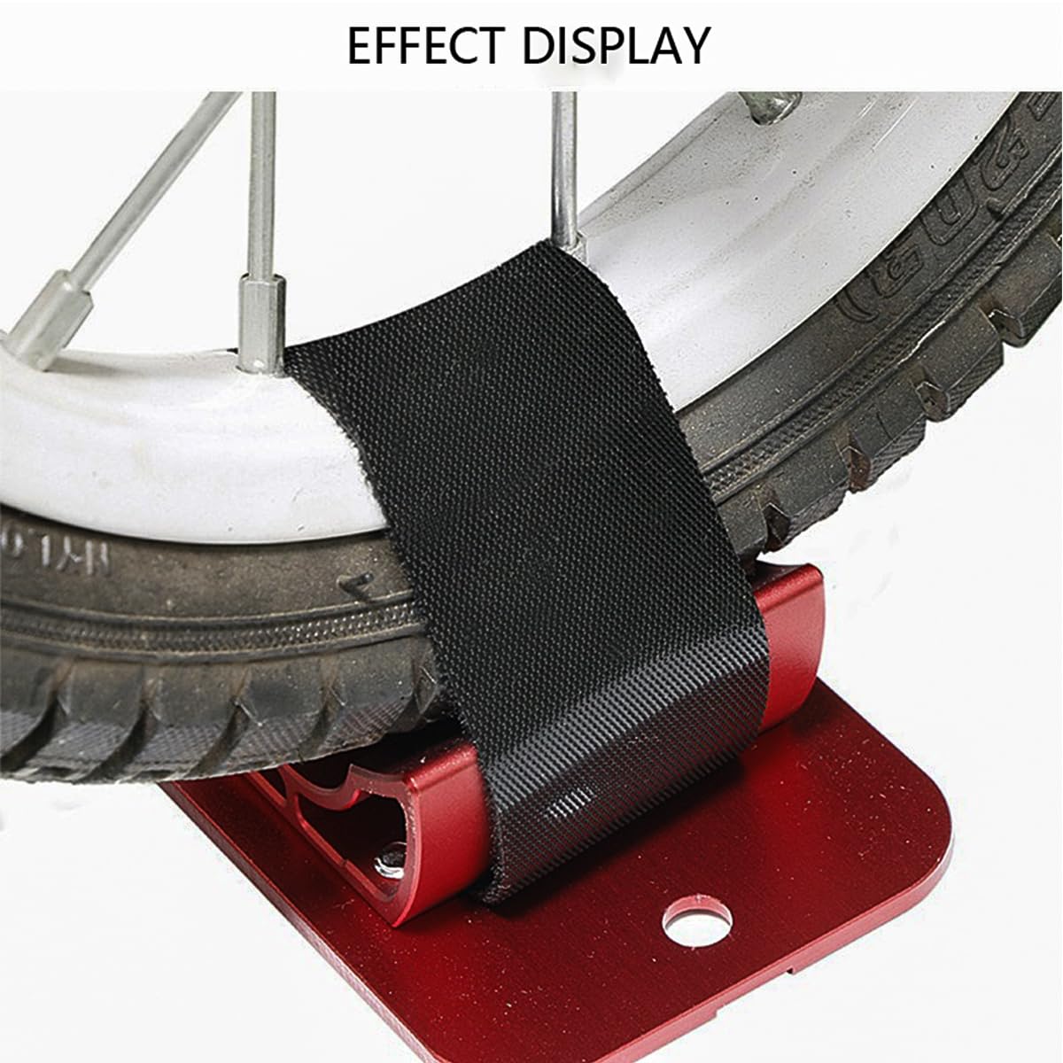Support de Roue arrière Fixe, Support de Porte-Bagages arrière de vélo, adapté à la Voiture, Support de Porte-Bagages de vélo (Rouge)
