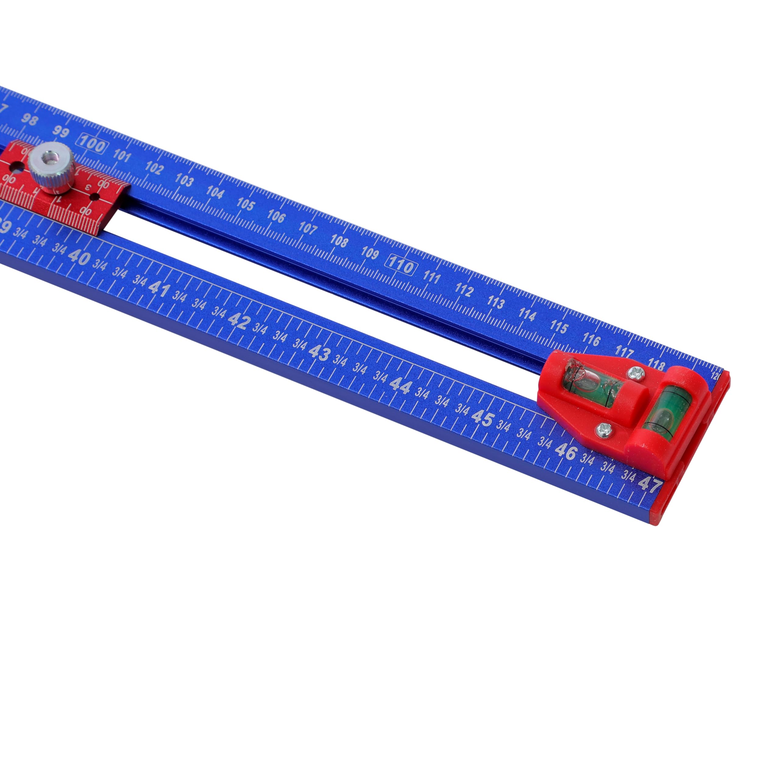 KATSU Tools Righello di posizionamento 4 in 1 da 1200 mm, in lega di alluminio, maschera per hardware per armadietto, lavorazione del legno, modello 311409