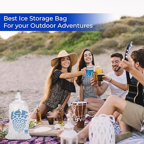 Miniatura 8 de Bolsa de hielo con cierre de amarre giratorio, 10 libras (paquete de 1000)