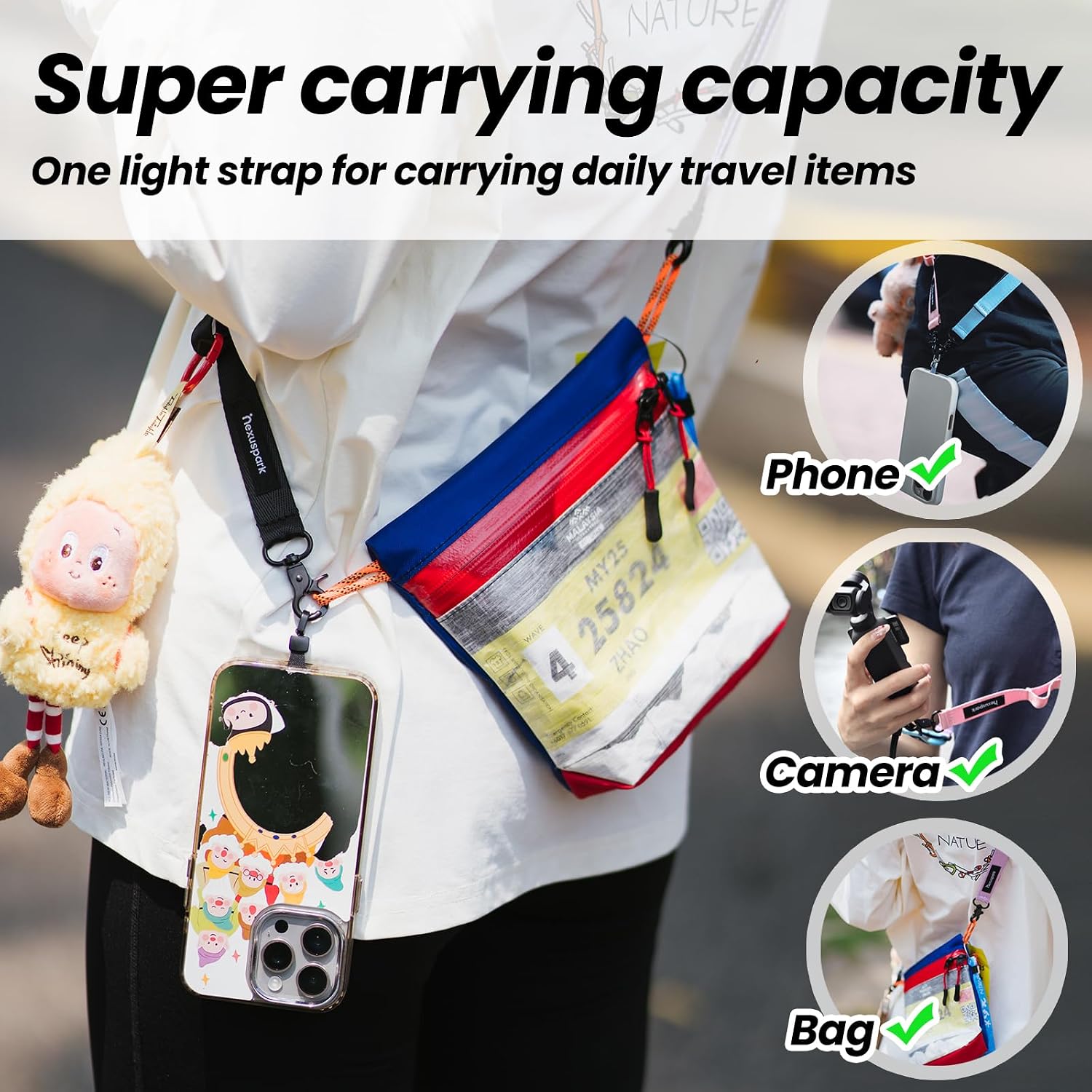 Crossbody Lanyard, Tactical Strap for Cell Phone, Bag, Camera, Water Bottle