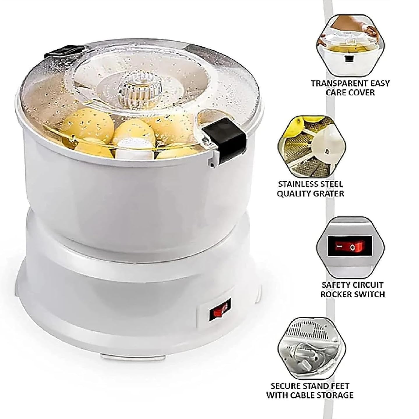 Máquina peladora de Patatas rápida Totalmente automática de 85W y Acero Inoxidable de 1 kg, Adecuada para pelar Patatas y deshidratar Verduras en la Cocina