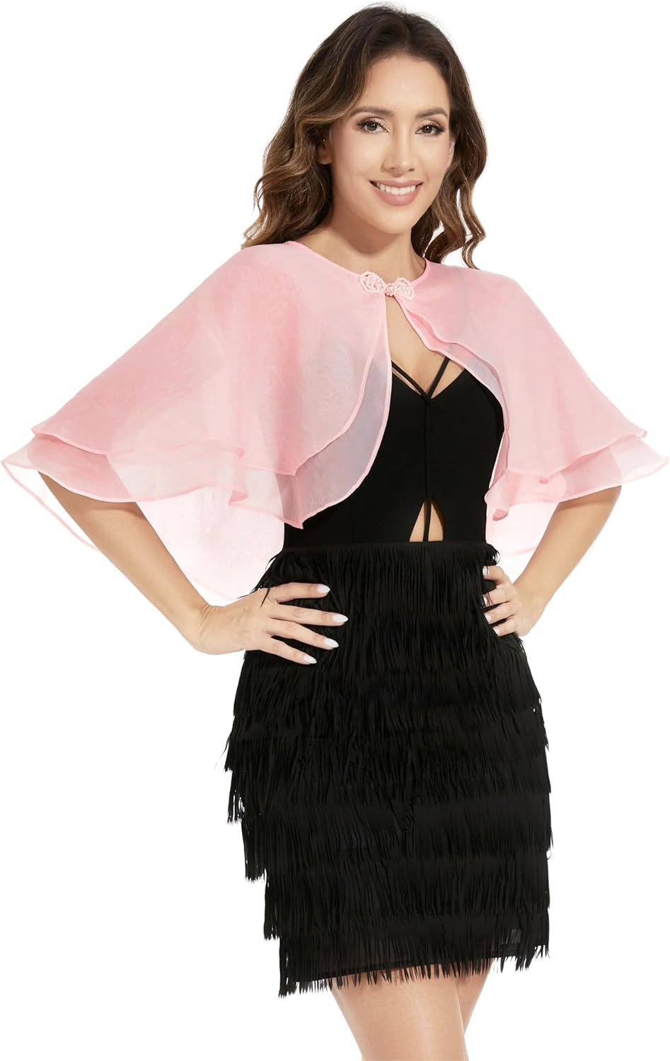 Women's Sheer Tencel Shawls and Wraps for Evening Dresses Soft Wedding Cape Lightweight Bridesmaid Scarves Cover Up - Image 3