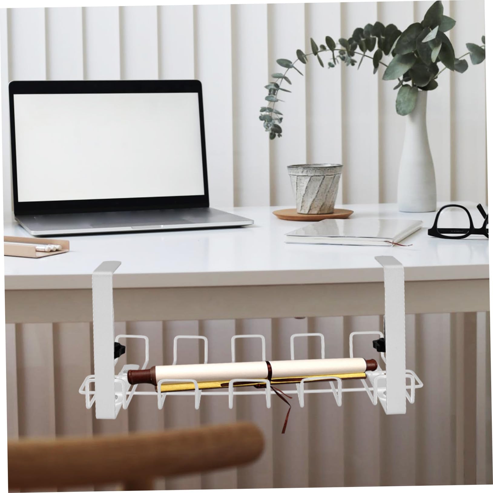 Organizador de Cables bajo Escritorio Carbono Resistente Cesta para Gestión de Cables Hogar y Oficina Soporte Práctico para Regletas y Almacenamiento Ordenado