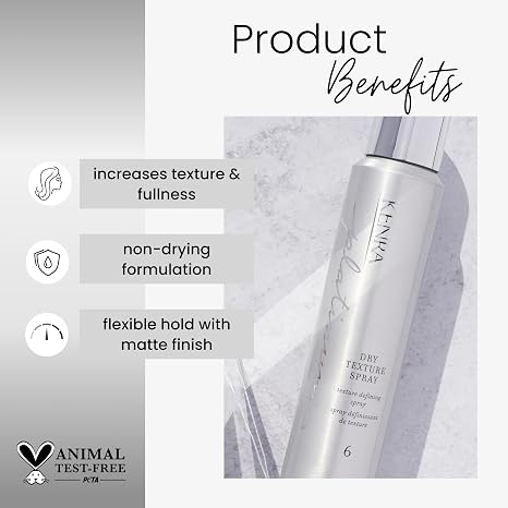 Kenra Platinum Dry Texture Spray 6 | Texture Defining Styler | Increases Texture & Fullness | Absorbs Oils & Impurities | Ultra-Lightweight, Non-Drying Formulation | All Hair Types