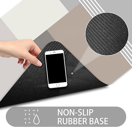 Miniatura 5 de Tapete para puerta de interior, ultra delgado, tapete de puerta de 110 pulgadas delgado para entrada interior, antideslizante, absorbente, tapete de