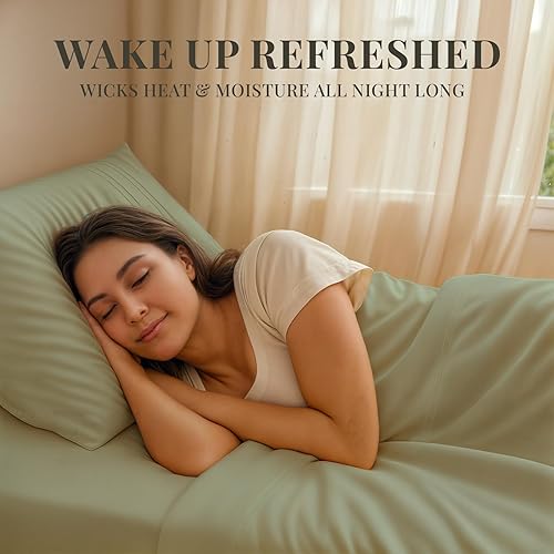 Miniatura 3 de Sacred Thread Juego de sábanas de 6 piezas de rayón derivado de bambú, vegano, refrescante y orgánico para el hogar y los hoteles, más 50 colores