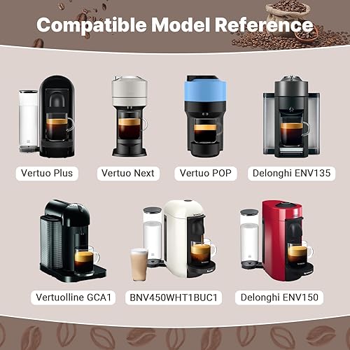 Miniatura 3 de Cápsulas reutilizables compatibles con Nespresso Vertuo PlusVertuo NextVertuo POP, cápsulas recargables de acero inoxidable 2.7 fl oz