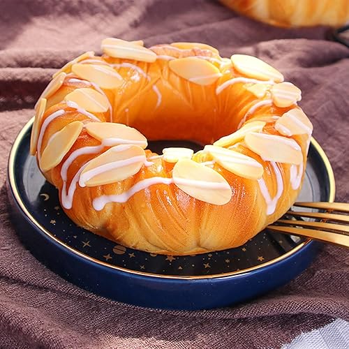 Miniatura 8 de Firlar 3 donas de simulación para tartas falsas, pastel de frutas artificiales simulación de alimentos realistas, simulación de pasteles de