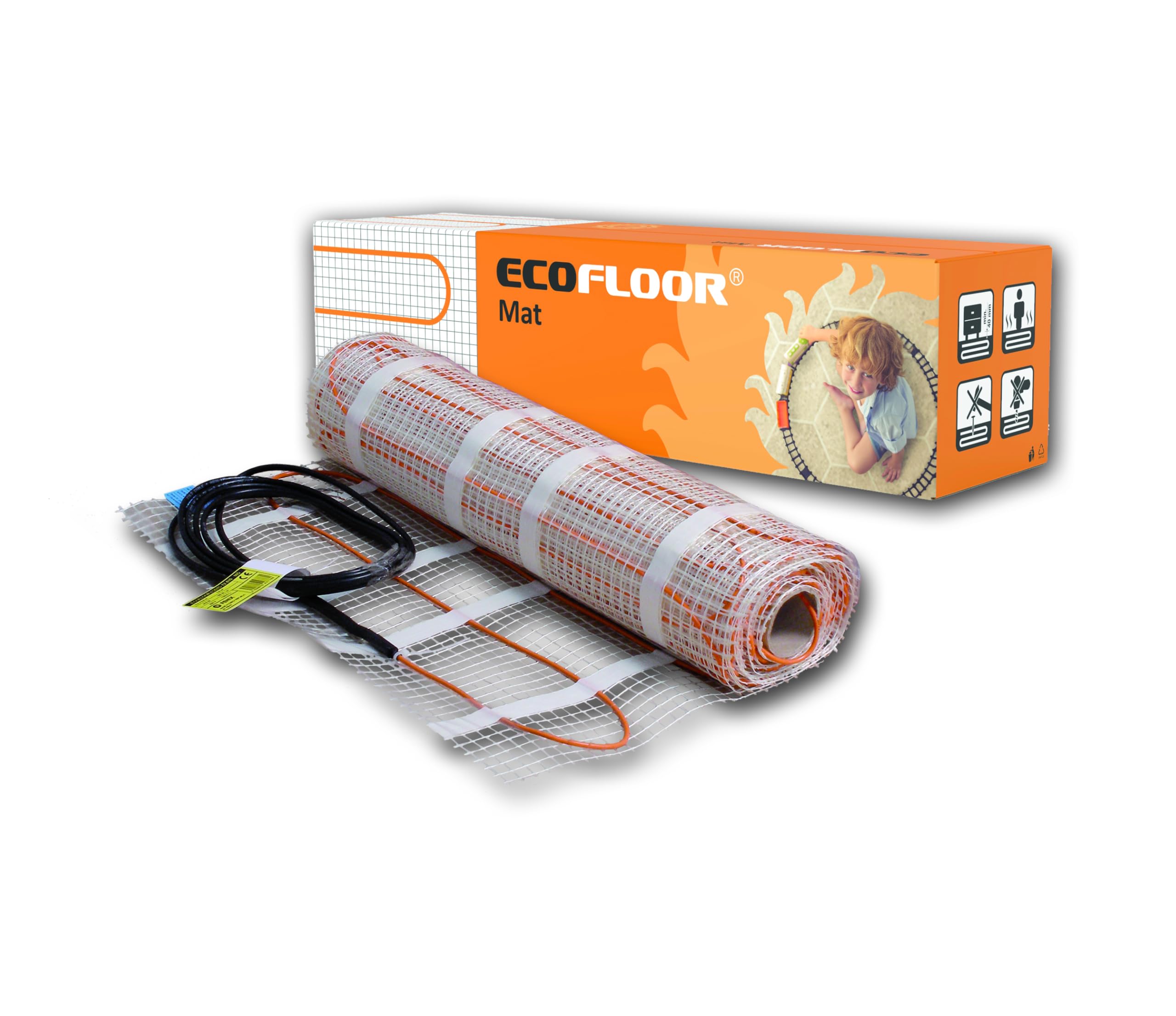 2 qm PREMIUM Fußbodenheizung 400 Watt elektrisch Fliese Bad Heizmatte ohne Thermostat