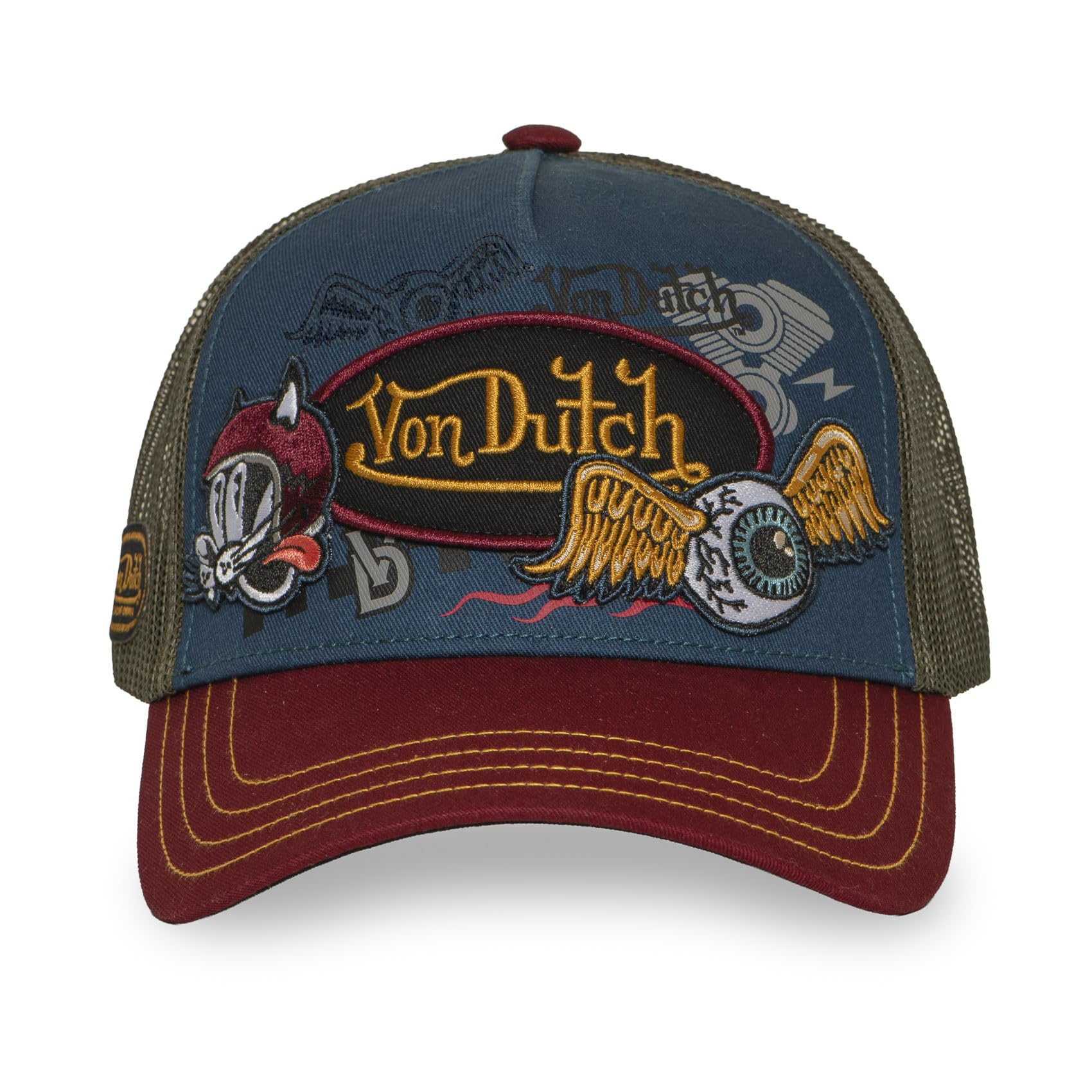 Von Dutch Czapka męska i damska, Trucker Patches