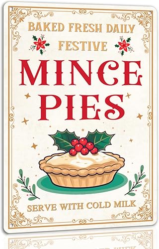 Miniatura 7 de Dsyvukt - Letrero de hojalata divertido de panadería de jengibre siempre fresco, letreros navideños retro de Santa, letrero de metal, decoración de