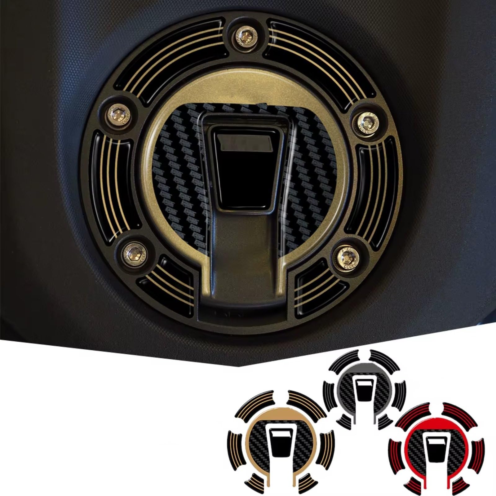 Compatibile Con Yamaha Per Tracer Per 9 Per GT 2025 Carbon Look 3D Gel Moto Fuel Filler Cover Protector Adesivo Impermeabile Antiscivolo Serbatoio(Fuel tank cover red)