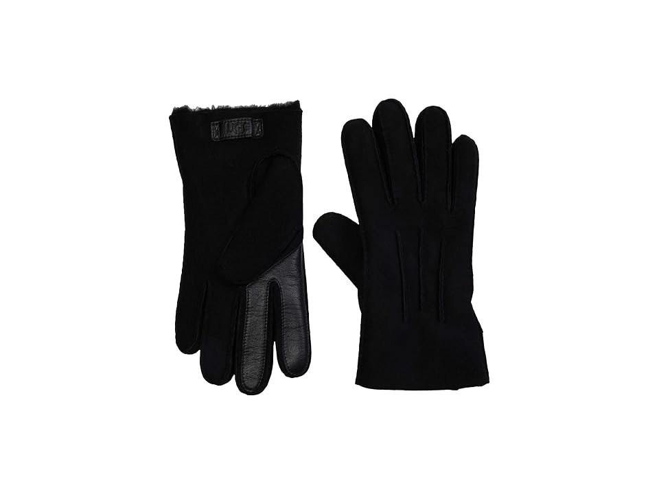 UGG Contrast Water Resistant Sheepskin Tech Men's Gloves Extreme Cold Weather Men's Gloves Black : MD, Leather