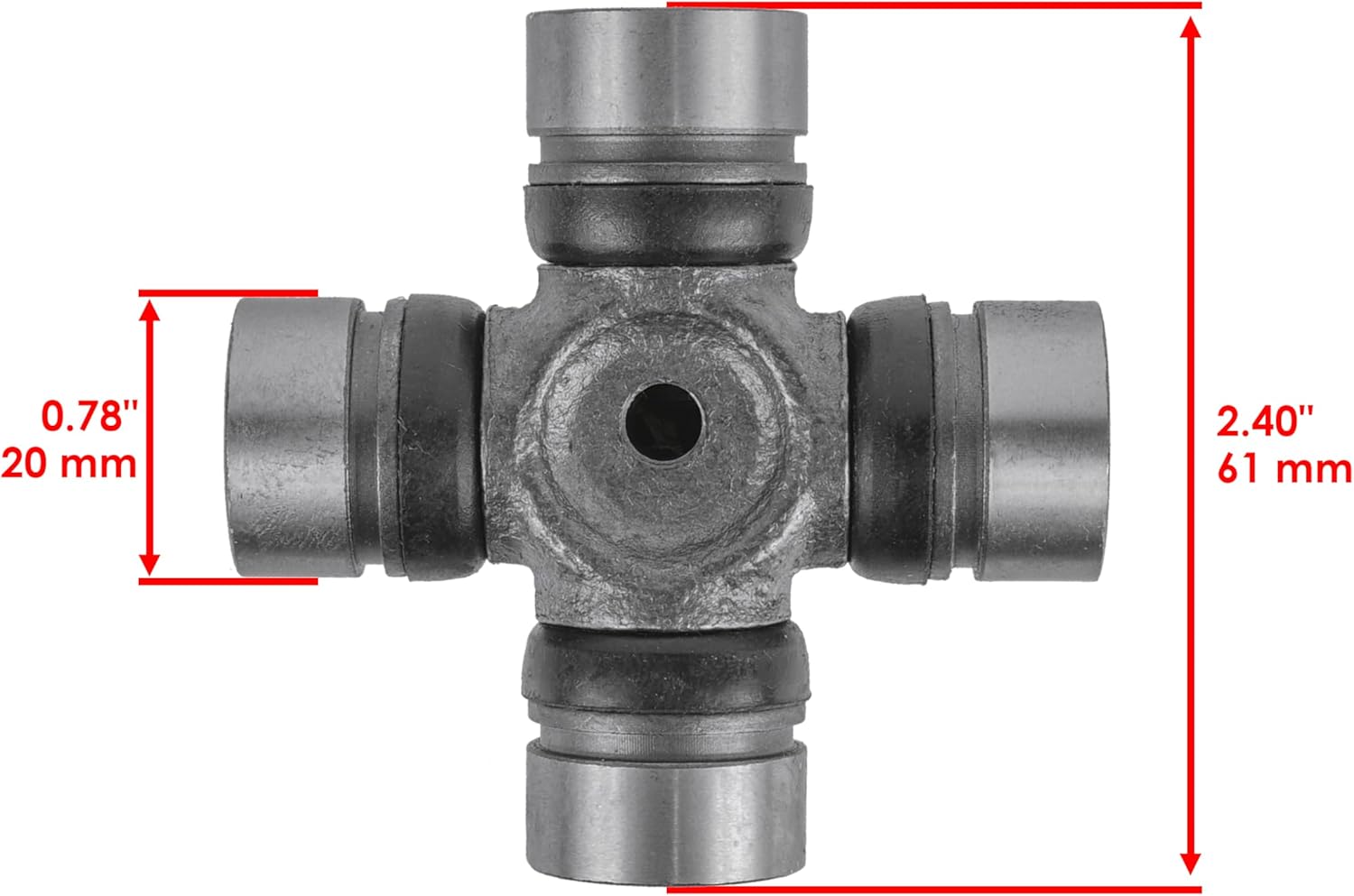 Caltric Front Drive Shaft Rear Yoke & U-Joint Kit Compatible with Yamaha Kodiak 400 4X4 YFM400 1993-1998