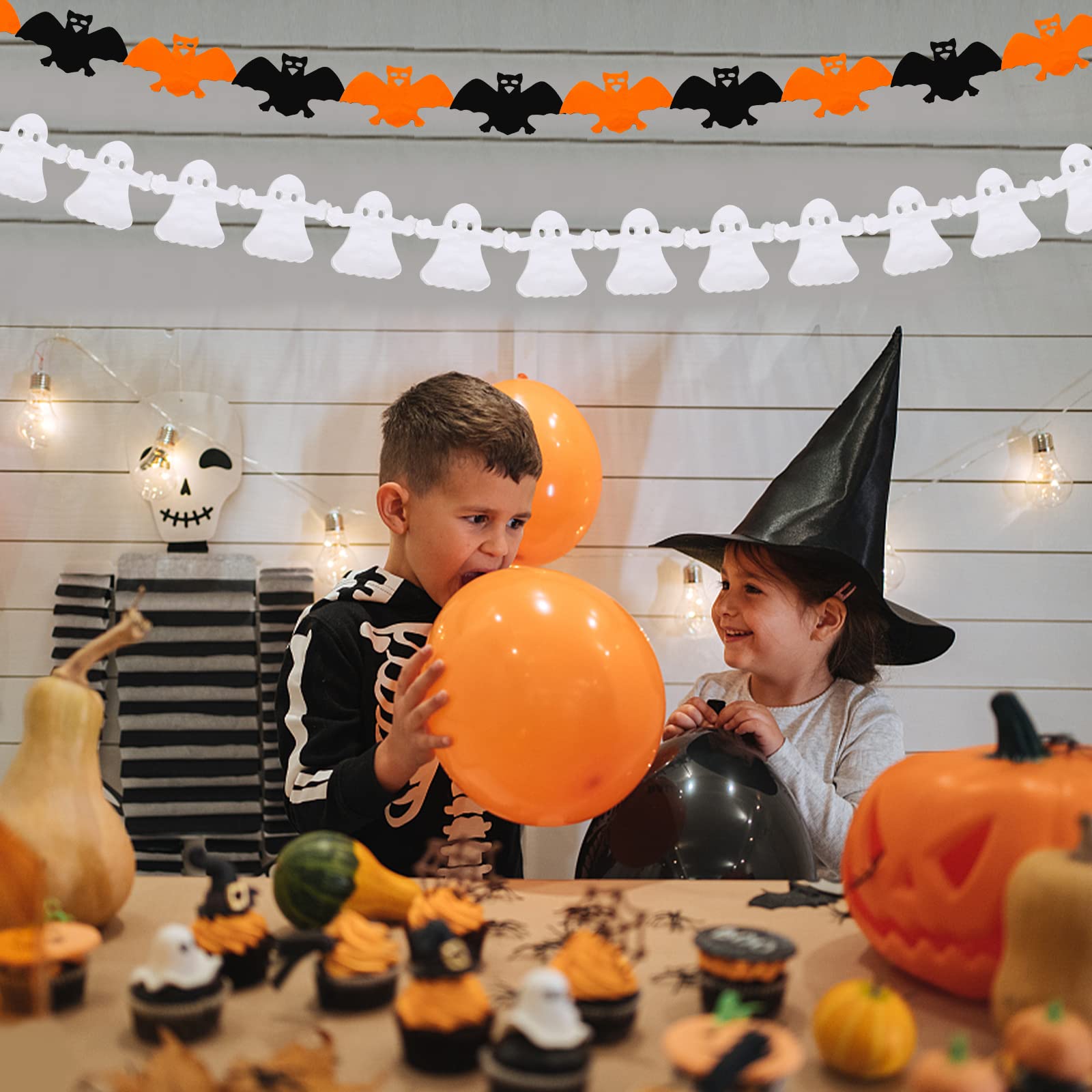 Mengsiy Halloween Hanging Ghirlanda Bunting Bat Zucca Fantasmi Ragno Banner di Carta Decorazioni for Feste di Halloween Puntelli Horror (Color : Style6