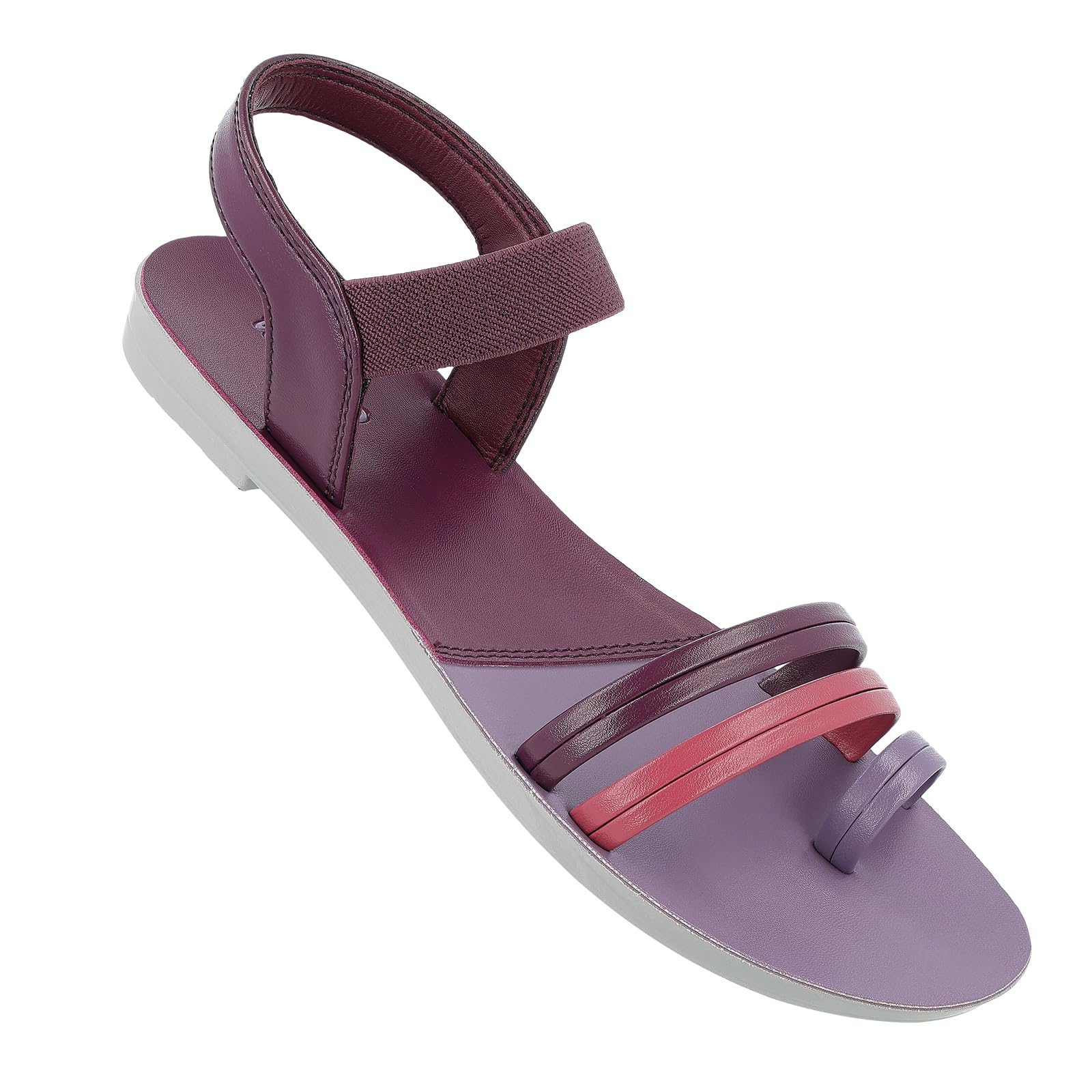 WALKAROOSandal For Womens|Casual Wear|Light Weight and Comfortable|Flat Fashion sandal|WL7810 - Dark Grape (B0D7HRH7SS) Amazon Price History, Amazon Price Tracker