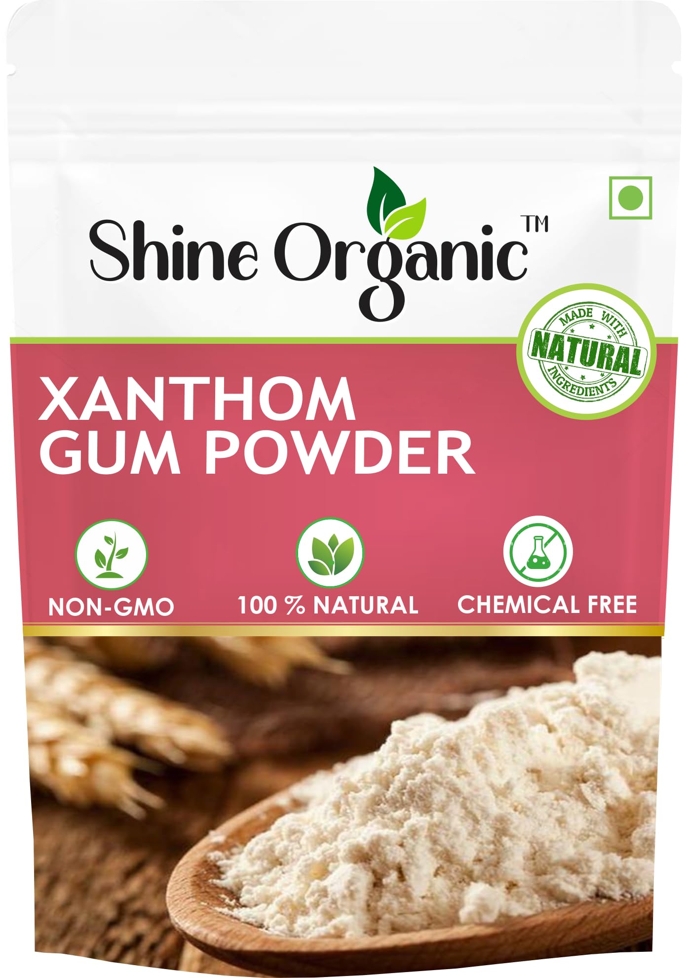 Shine Organic Xanthan Gum for Baking and Thickening Sauces 100% Natural | Xanthan Gum Powder | - (100 GM)