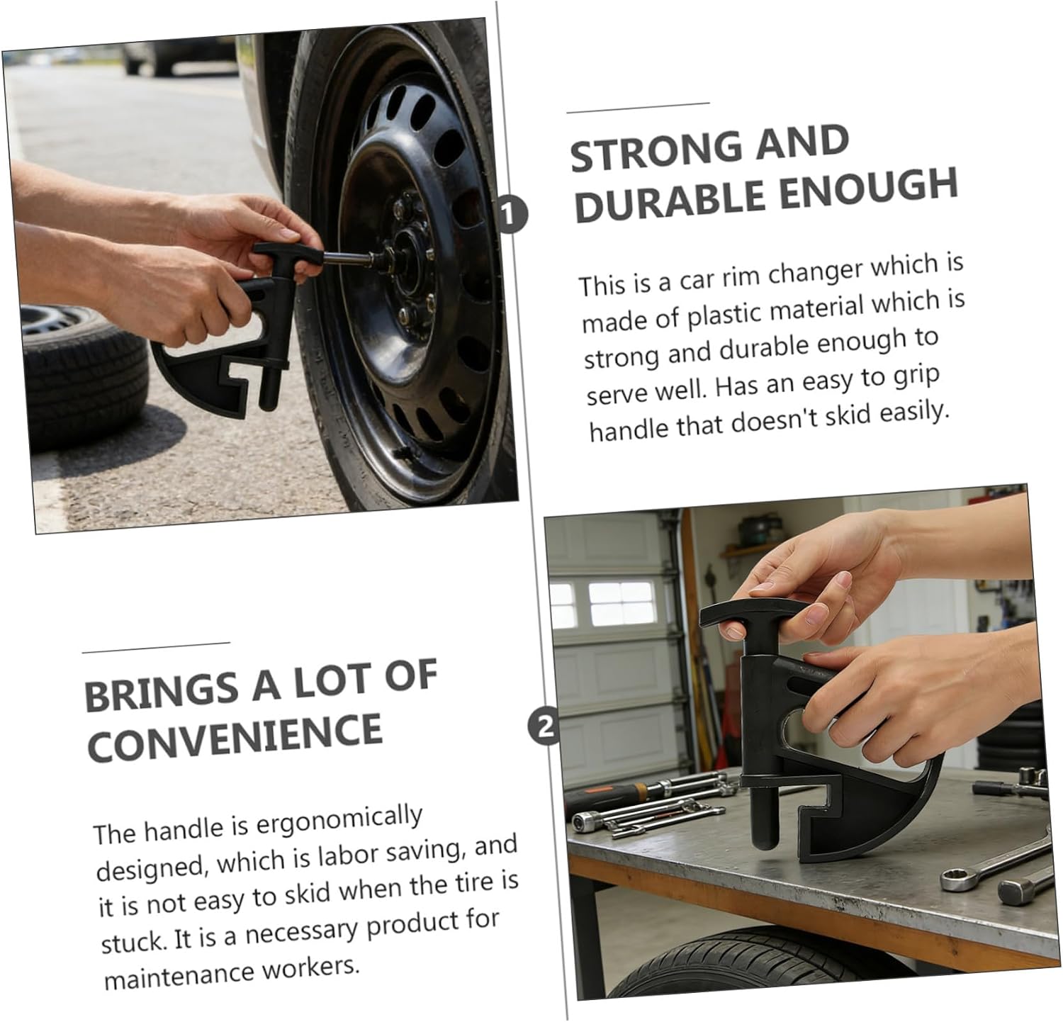 2pcs Auto Rim Changer Tire Changing Tools Handles for Professional Personal Use Versatile Tire Removal Equipment for Vehicles