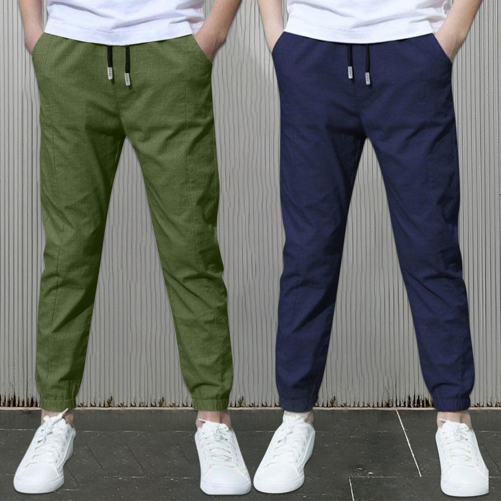Cargohose für Jungen, Camouflage, Outdoor, Schule, elastische Taille, Jogginghose, leger, bequem, Jogginghose, 2 Stück