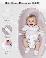 Vista 4 de COMOMY Baby Changing Pad with Wipeable & Waterproof PU Cover, Contoured Diaper Changing Pad for Dresser with Non-Slip Safety Belt, Portable and