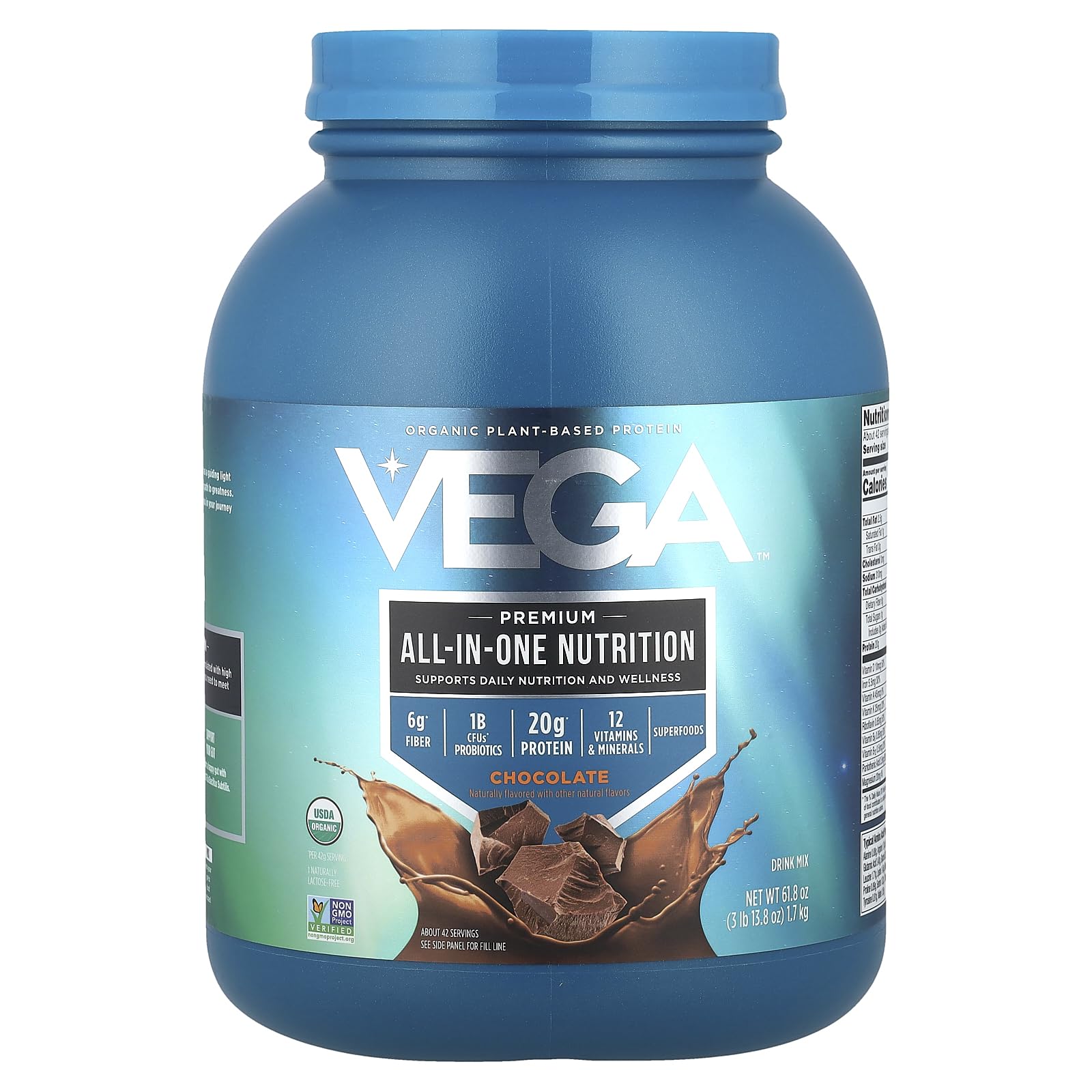 Amazon.com: Vega All-in-One Nutrition Organic Vegan Protein Powder
