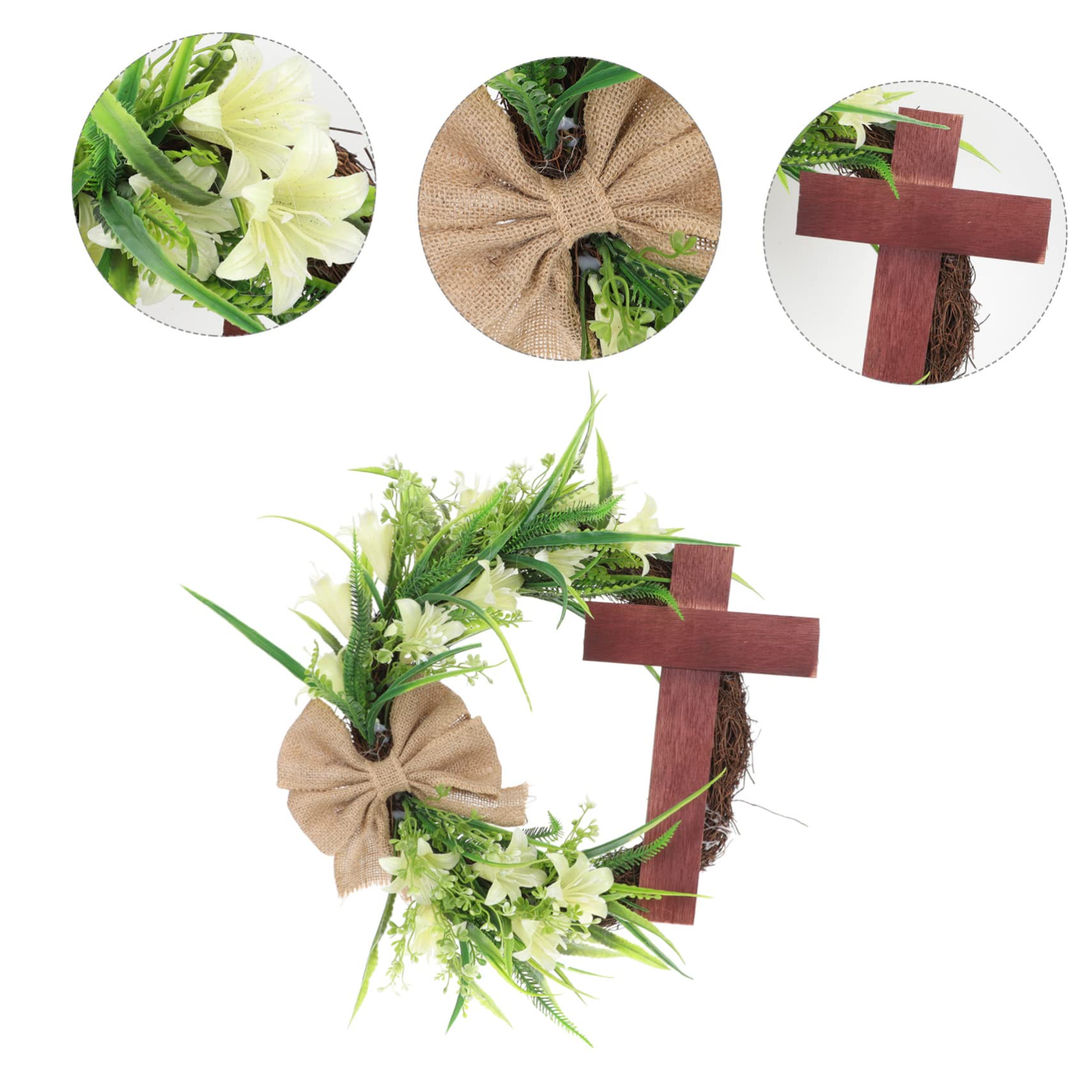 Cabilock Di Pasqua Con Fiori Artificiali Di Pasqua A Croce Con Bouquet Decorazione Per La Casa Per La Celebrazione Della