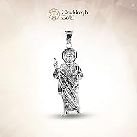 Vista 5 de Colgante de plata de ley 925 con dije de San Judas, Plata esterlina