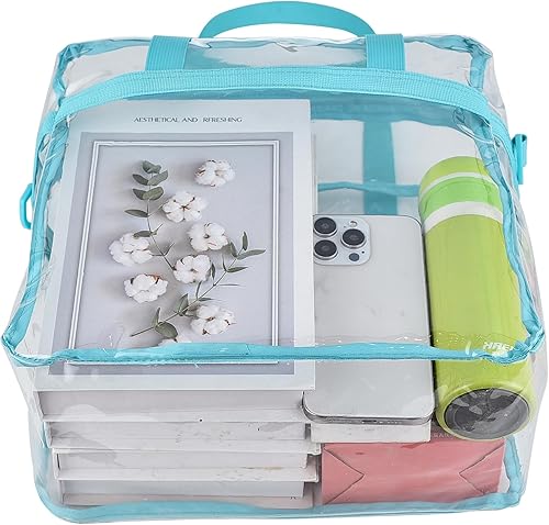 Vista 409 de Oraben Bolsa transparente transparente aprobada para estadios de 12 x 6 x 12 pulgadas, bolsa de estadio para trabajo, juegos deportivos, gimnasio