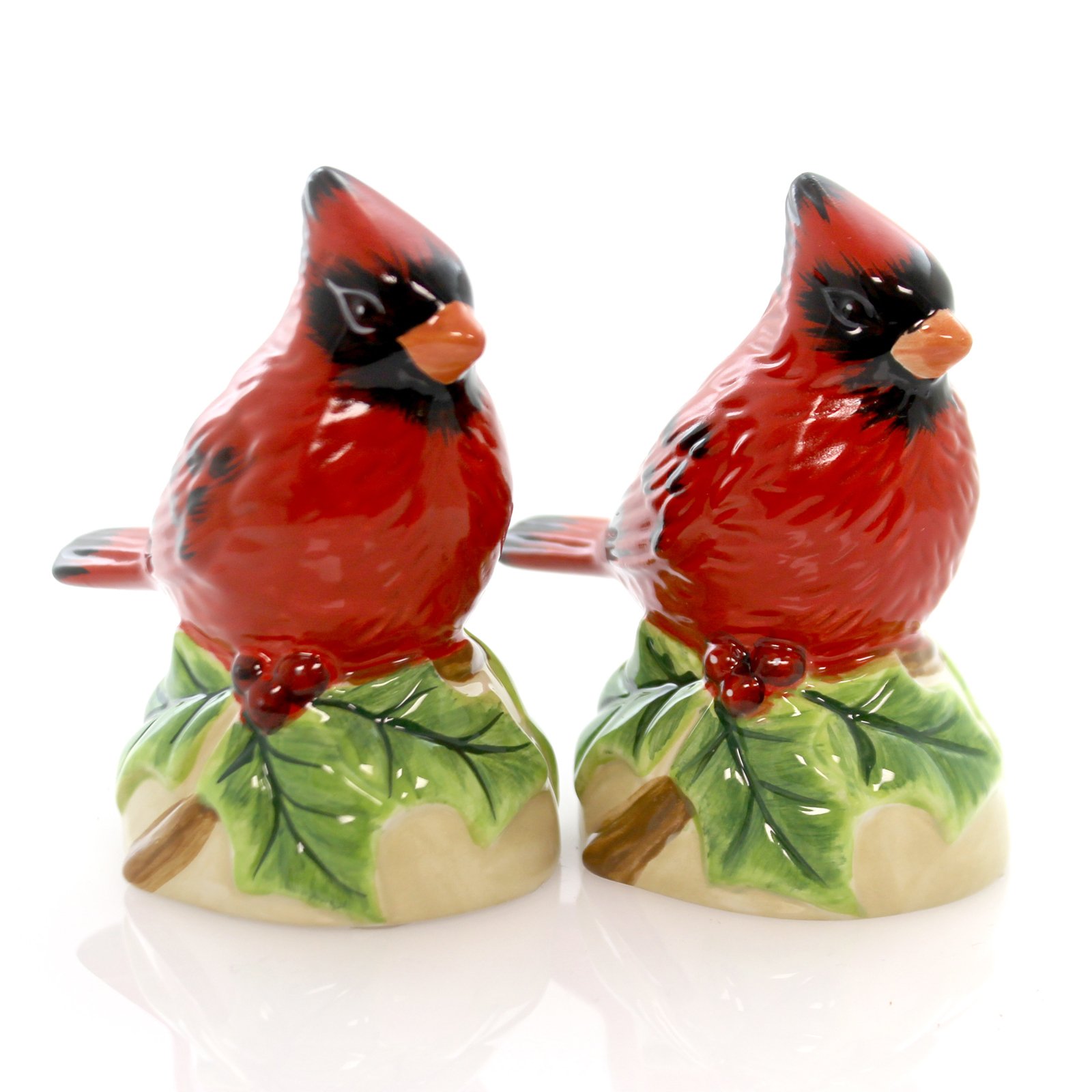 Christmas Holiday Red Cardinal Salt & Pepper Shaker Set Gift Boxed
