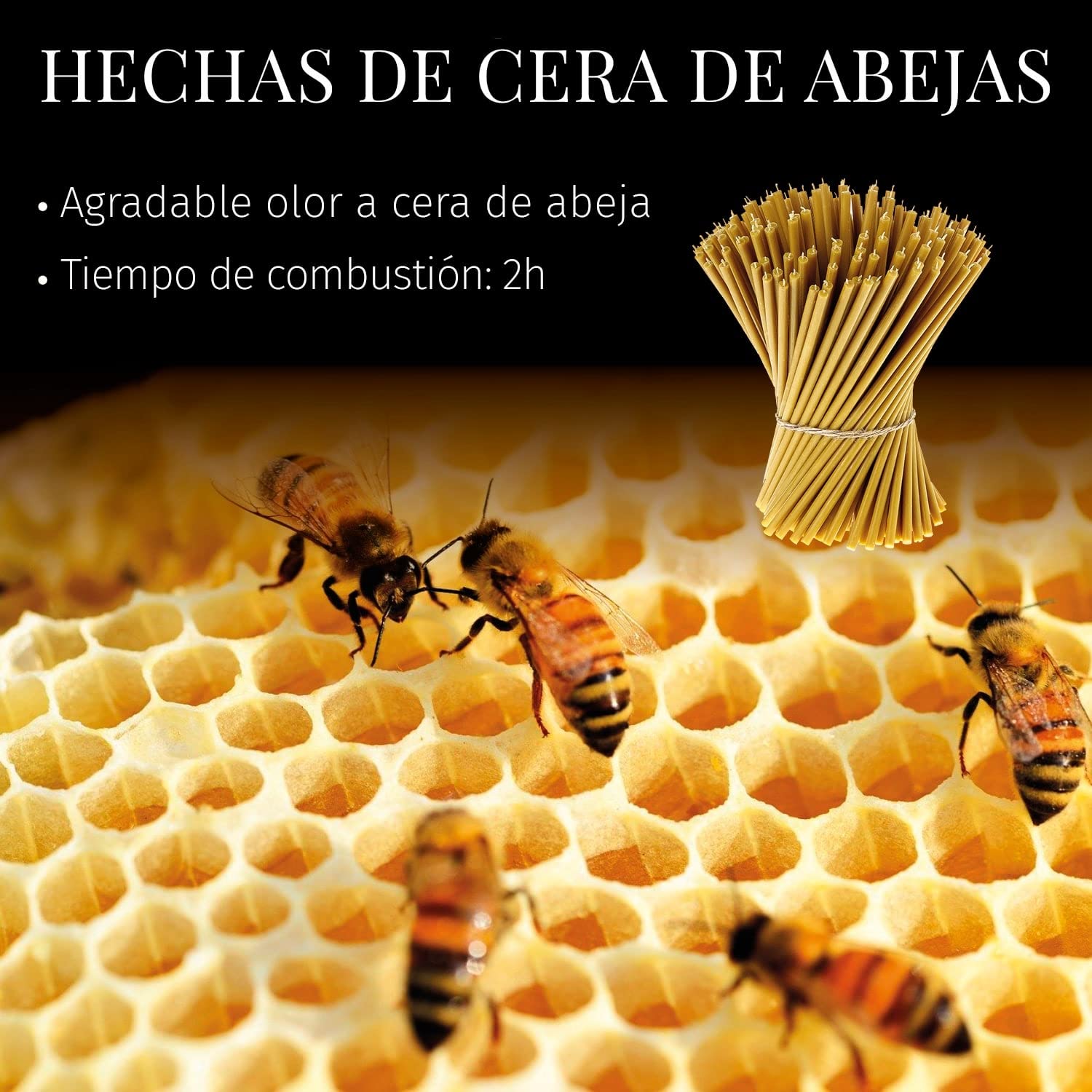 Danilovo Ritual - Velas 100% de cera de abeja - Velas ortodoxa, N40, altura: 26,5 cm, (150 unidades - 1500 g)