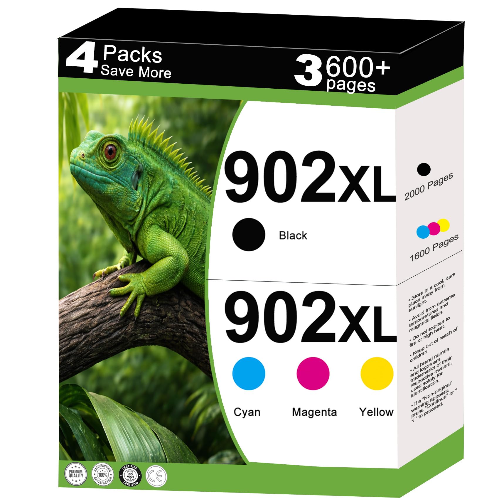 902XL 902 Combo Ink Cartridges Replacement for HP 902 XL Ink Cartridges Work for 6963 6964 6978 6970 6960 6975 6962 6968 6954 6951 6956 6961 6958 6950