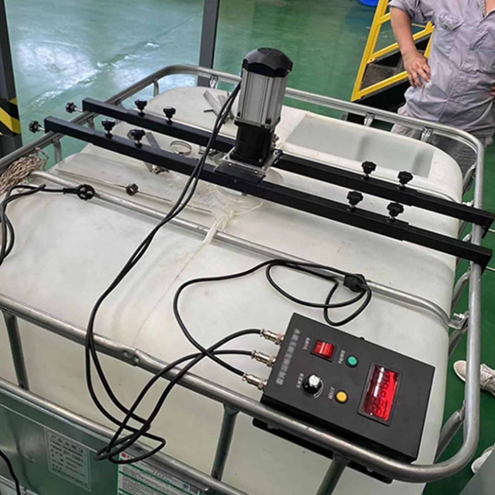 Mélangeur à Peinture, mélangeur pour bidons de Peinture, mélangeur électrique, Support de mélangeur Professionnel, Outil de mélange, hélice Pliable, pour Le mélange de Peint,