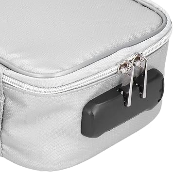 DocSafe Document Bag with Lock, Fireproof 3-Layer File Storage Case, with Lock Portable Small Fireproof Document Bag for Home Office Travel(silver)