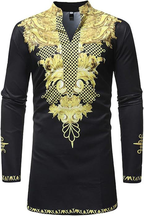 Herren Hipster Langarm afrikanische Kleidung Dashiki Long ...