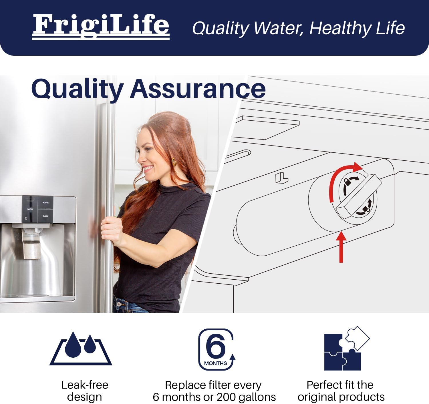 BORPLFTR50 Replacement for Bosch Ultra Clarity Pro 11025825, 11032531, 12033030, 12028325, BORPLFTR55, B36CT80SNS, B36CL80ENS, WFC100MF, WFS200MF, RA450022, Refrigerator Water Filter 3PACK